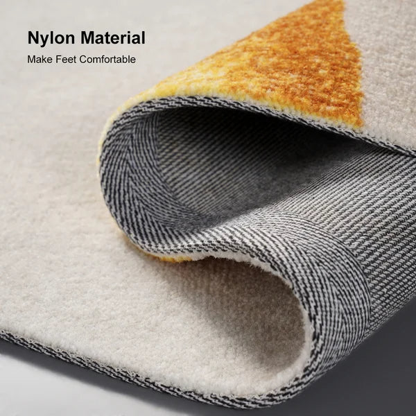 8.6' x 8.6' Circular Modern & Creative & Light Luxury Khaki & Yellow Area Rug Nylon Rug