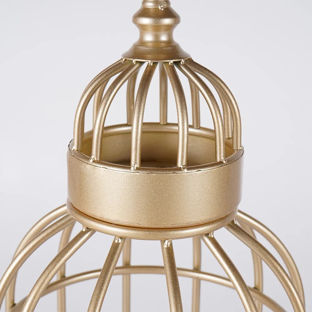 Modern Bird Cage Shaped Plant Flower Stand Bathroom Storage Tower Gold Bookcase