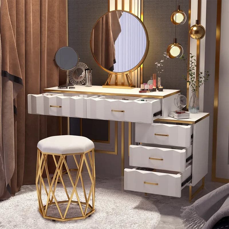 http://morganrey.com/cdn/shop/products/ModernWhiteExtendableMakeupVanity5DrawersDressingTableSetwithStoolandMirror_16_73f645b7-9268-413c-9446-4b4d8d6188b7.jpg?v=1698416513