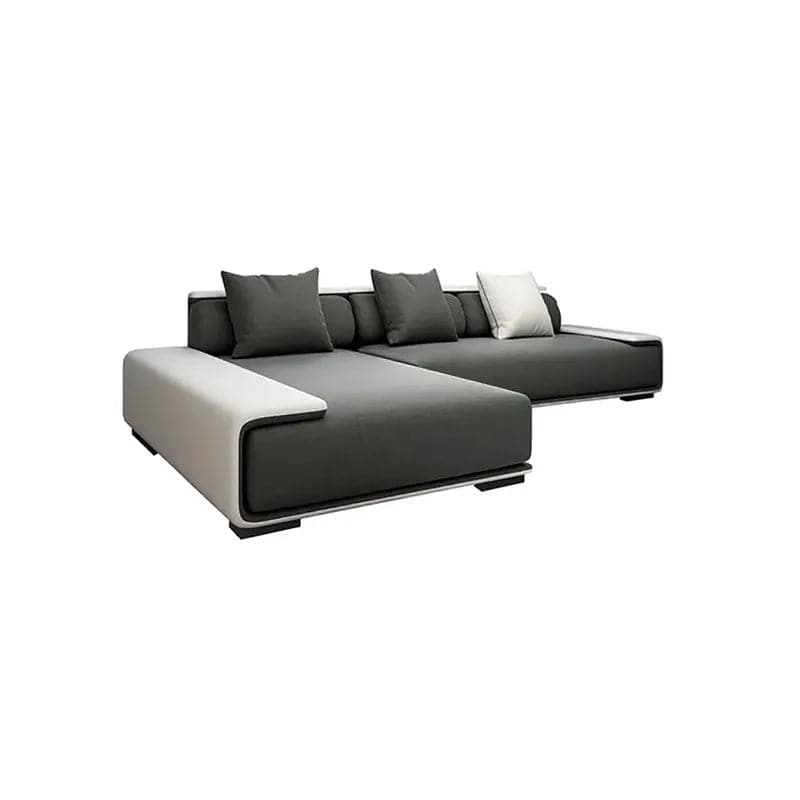 112" Cotton & Linen 4-Seater Modern Corner Modular Sectional Sofa L-Shaped Upholstered