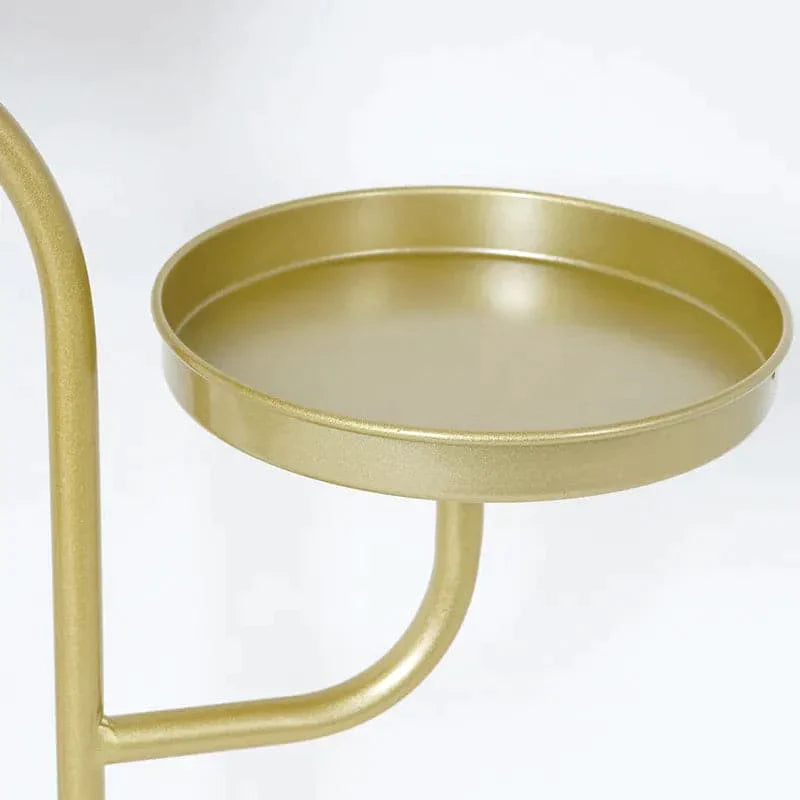 Modern Tree-Shaped 46-Tiered Plant Stand in Gold (Set of 2)