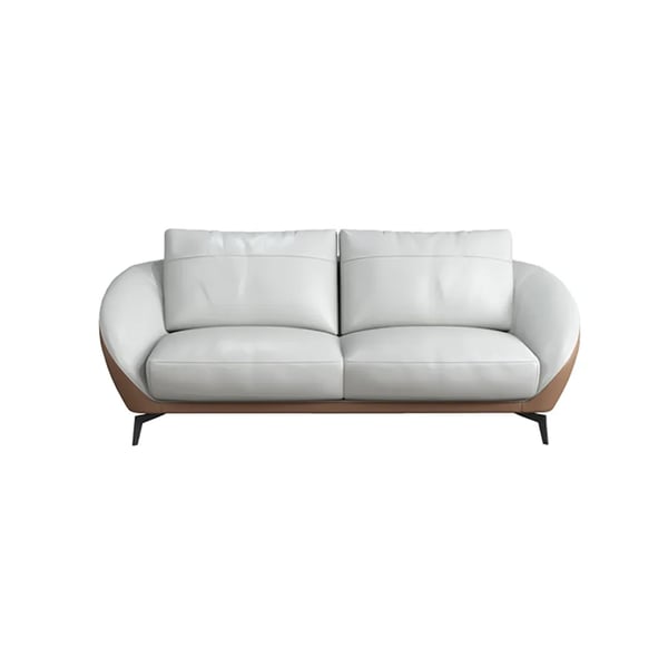 79" White Leath-Aire Sofa Upholstered Sofa 3-Seater Sofa Luxury Sofa