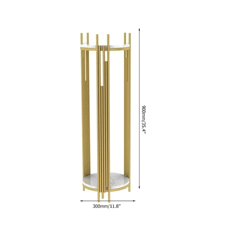 35.4 Tall Metal 2-Tiered Plant Stand Modern Corner Plant Stand Indoor