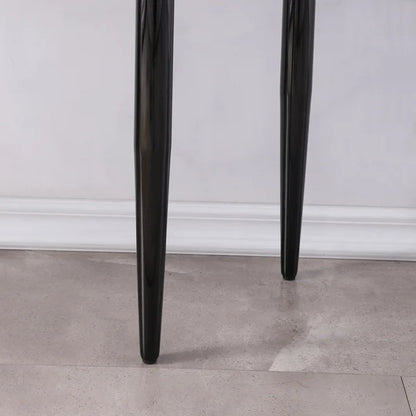 47.2" Black Narrow Console Table Faux Marble Entryway Table Stainless Steel Legs