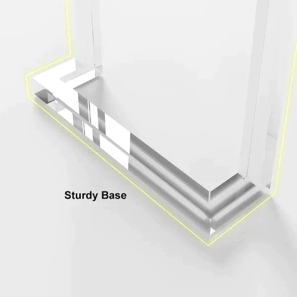 47.2" Modern Rectangular Clear Tempered Glass Office Writing Desk