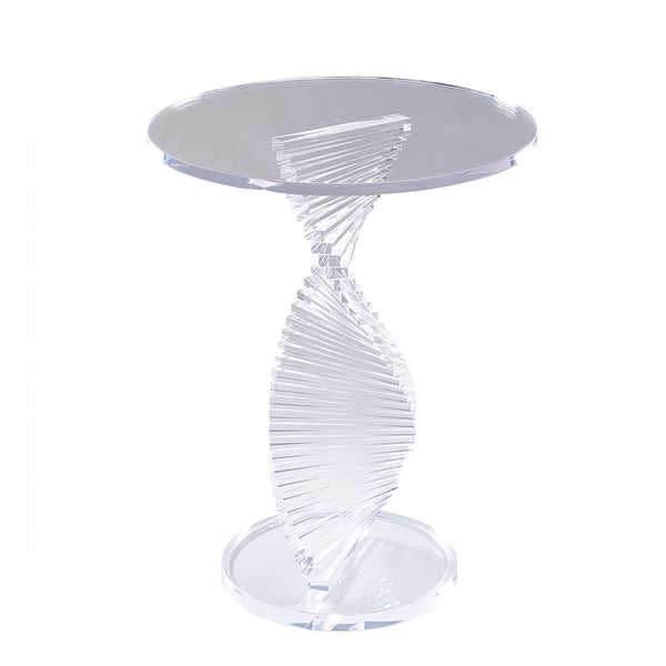 Contemporary Round Acrylic Side Table