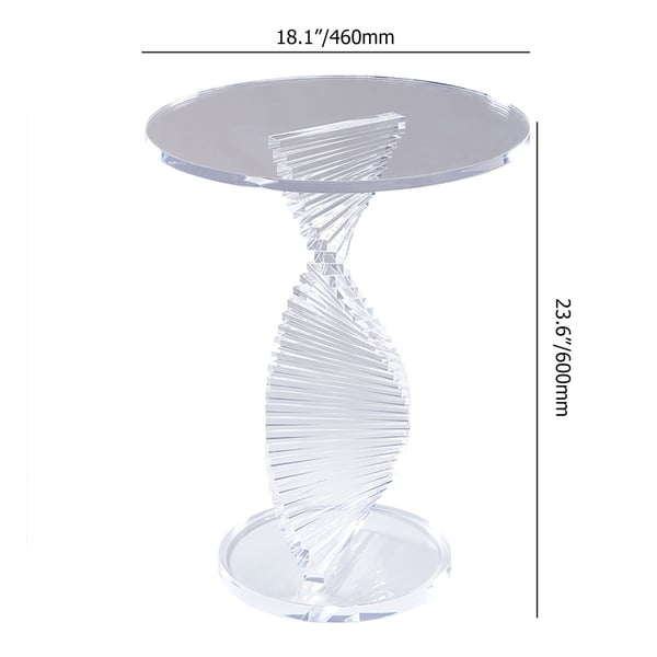 Contemporary Round Acrylic Side Table