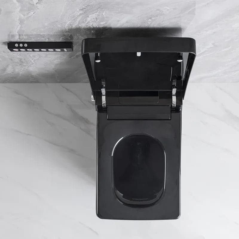 Black Smart One-Piece Floor Square Toilet with Remote Control and Automatic Cover