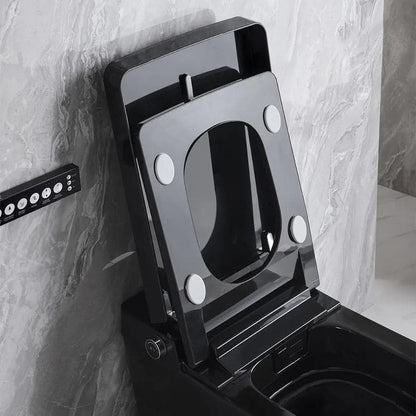 Black Smart One-Piece Floor Square Toilet with Remote Control and Automatic Cover