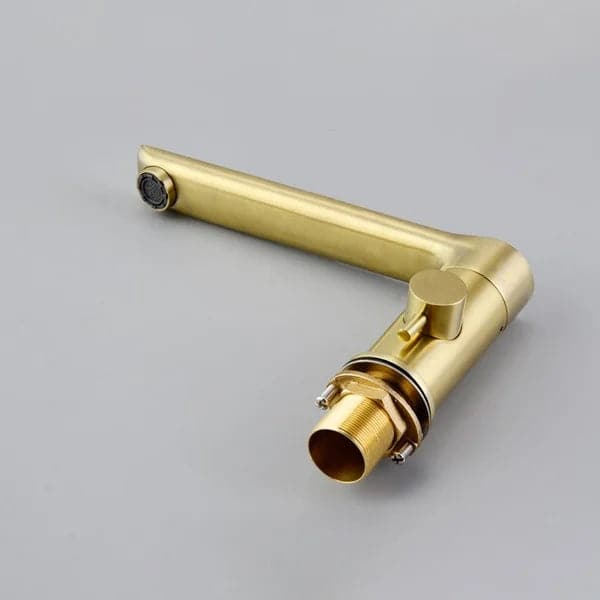 Brushed Gold Deck-Mount Roman Bathtub Filler Faucet with Handshower Solid Brass