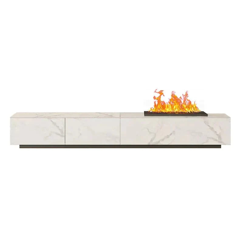 Electric Fireplace Humidifier TV Stand Faux Marble with Remote Control for TVs Up to 75"