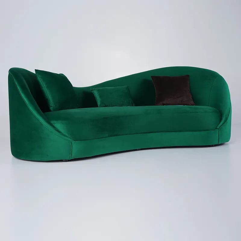 Luxury Green Velvet Upholstered Sofa 3-Seater Sofa Solid Wood Frame 84" Sofa