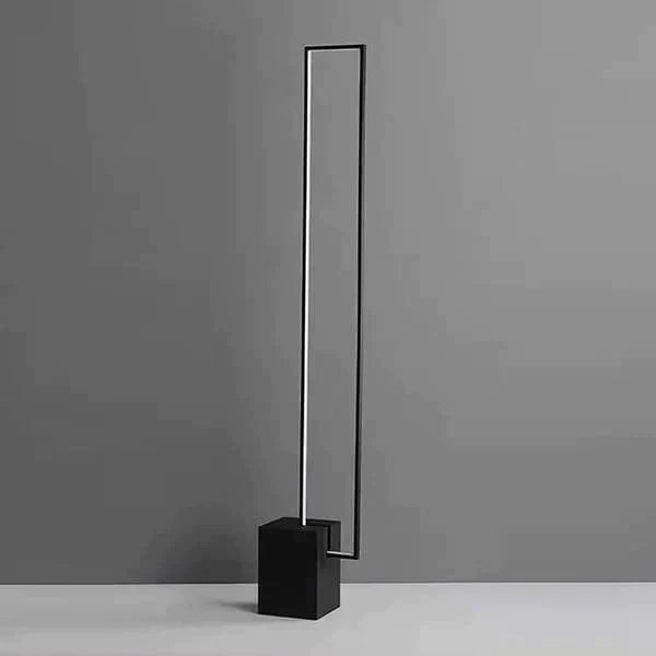 Metal LED Floor Lamp Rectangular Standing lamp with Black Base