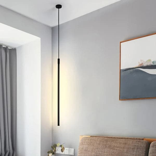 Mini Cylinder Black LED Pendant Light Single Light