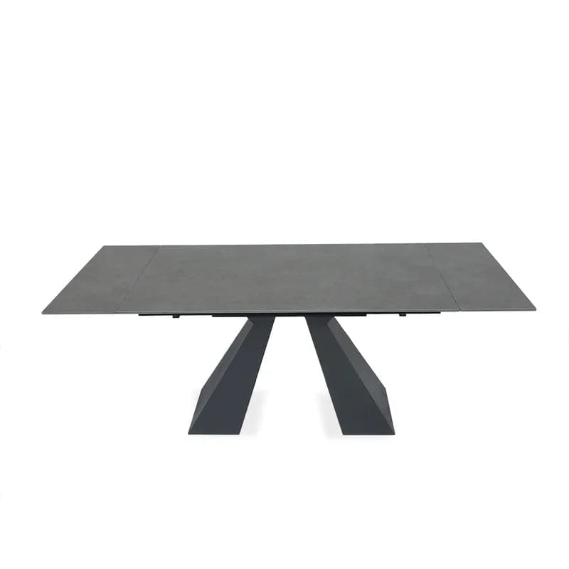 Minimalist Retractable Rock Slab Rectangular Luxury Folding Dining Table