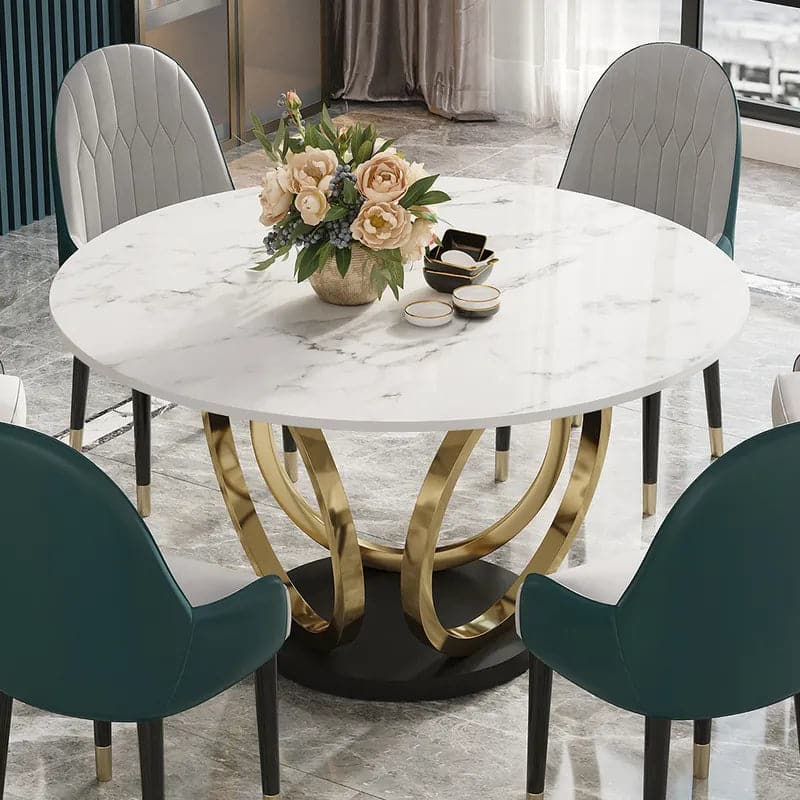 Round 6 best sale person dining table