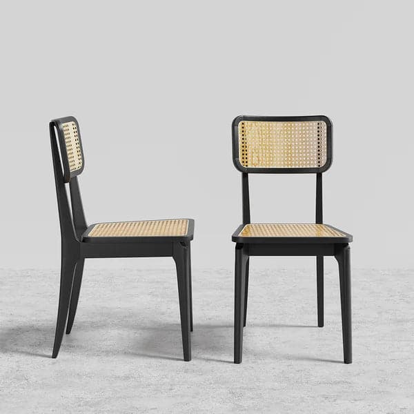 Modern Black Dining Chair Rattan Ash Dining Chair