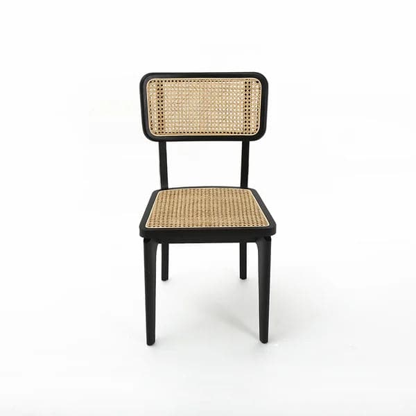 Modern Black Dining Chair Rattan Ash Dining Chair