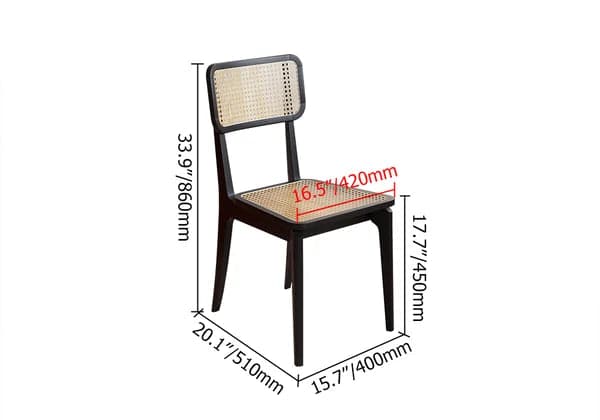 Modern Black Dining Chair Rattan Ash Dining Chair