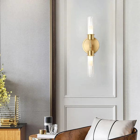 Modern Brass 2-Light Wall Sconce Bedroom Light