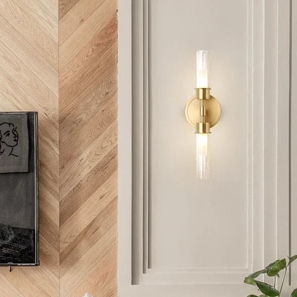 Modern Brass 2-Light Wall Sconce Bedroom Light