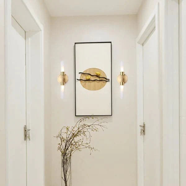 Modern Brass 2-Light Wall Sconce Bedroom Light