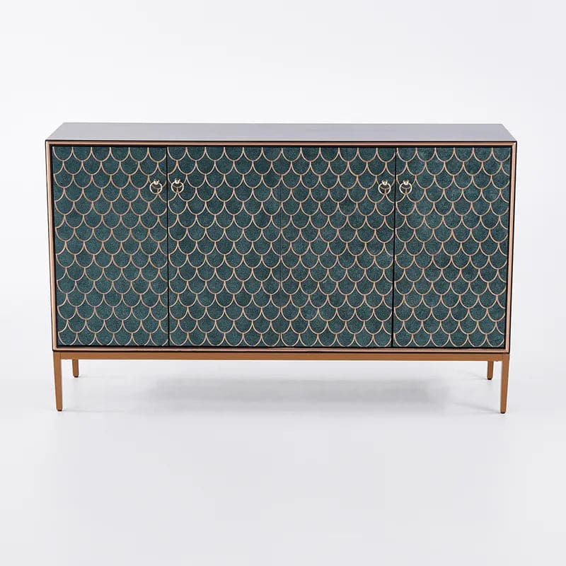 Modern Cabinet Scale Patterned Sideboard Buffet with Doors & Shelves in Large