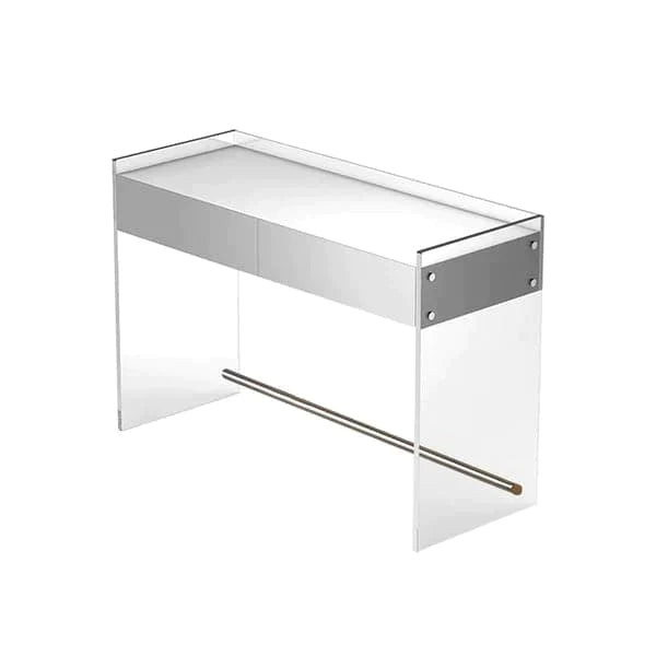 Modern Floating Acrylic Makeup Vanity White Vanity Desk with Drawers