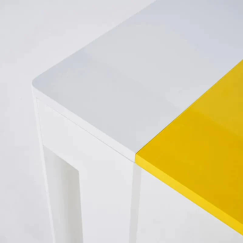 Modern Folding White Dining Table Movable Writing Desk