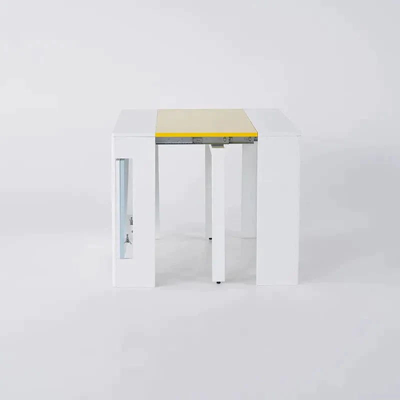 Modern Folding White Dining Table Movable Writing Desk