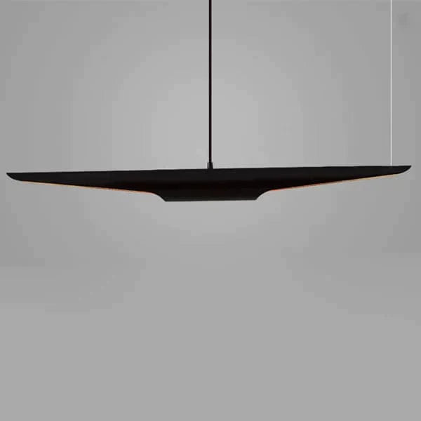 Modern Freely Hanging Single Pendant Light 2-Light Finished in Black & Gold