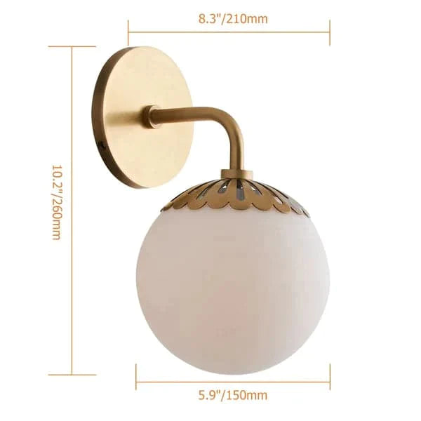 Modern Globe 1-Light Indoor Wall Sconce