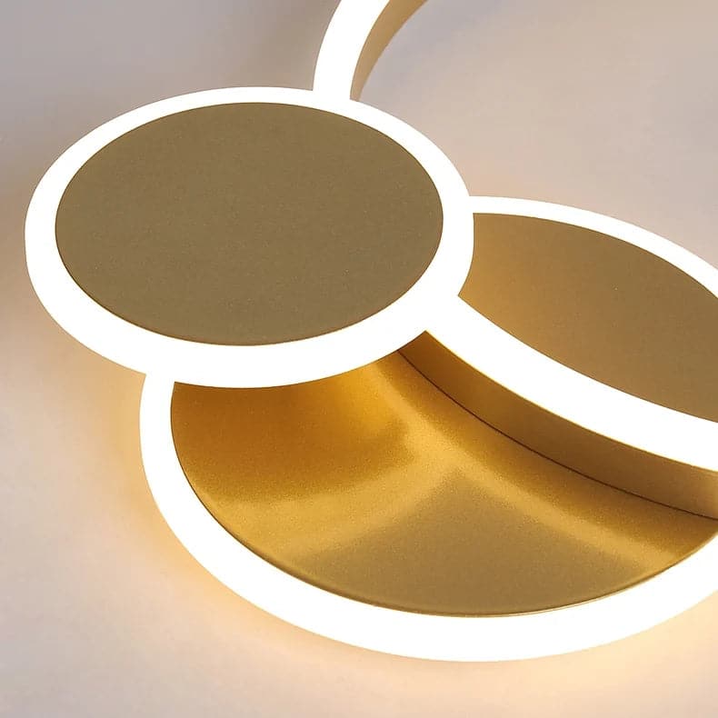 Modern Gold Flush Mount Light Round LED Ceiling Light