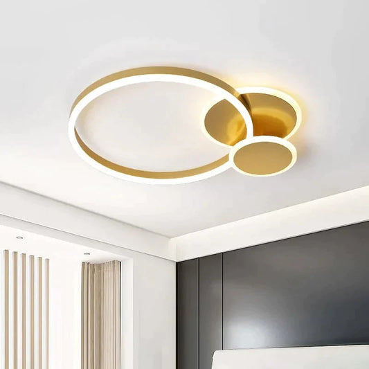 Modern Gold Flush Mount Light Round LED Ceiling Light