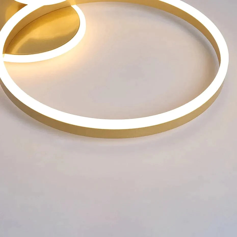 Modern Gold Flush Mount Light Round LED Ceiling Light