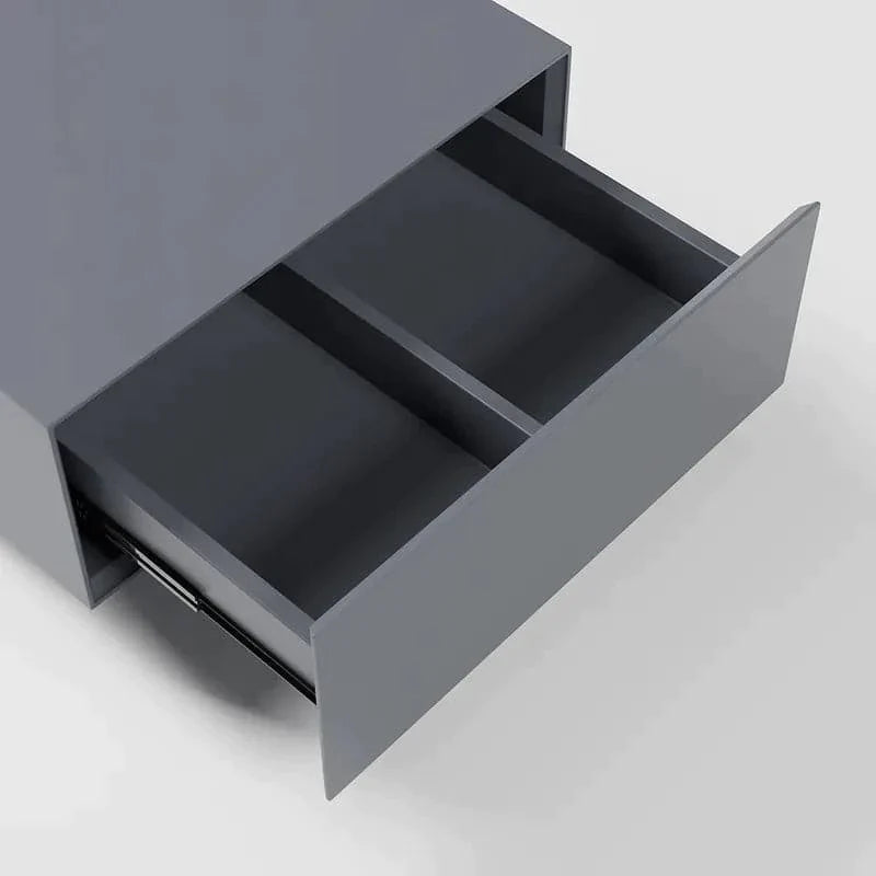 Modern Gray Coffee Table with Storage Square Coffee Table with Drawer