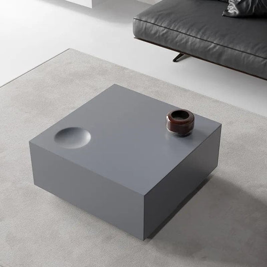 Modern Gray Coffee Table with Storage Square Coffee Table with Drawer