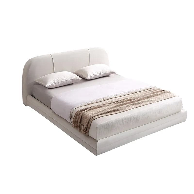 Modern King Upholstered Platform Bed Low Profile Cloud Bed