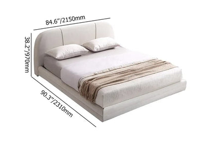 Modern King Upholstered Platform Bed Low Profile Cloud Bed