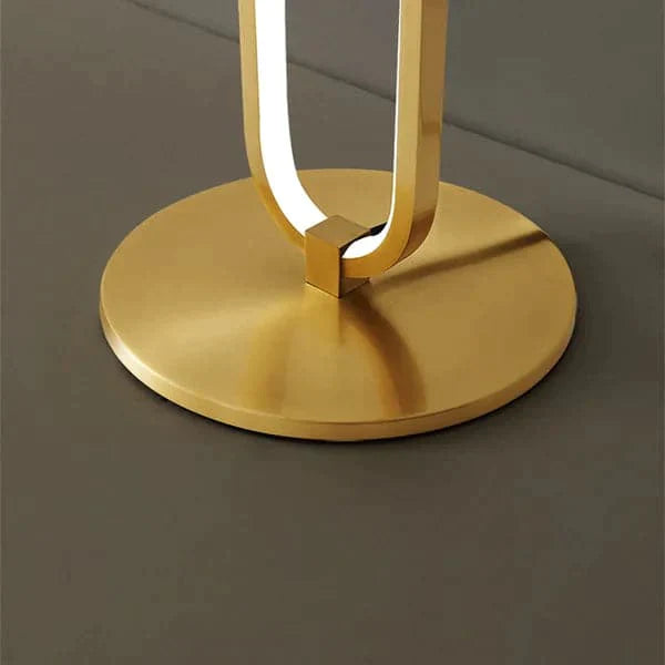 Modern Linear LED Floor Lamp Gold Metal Base Brass Standing Lamp