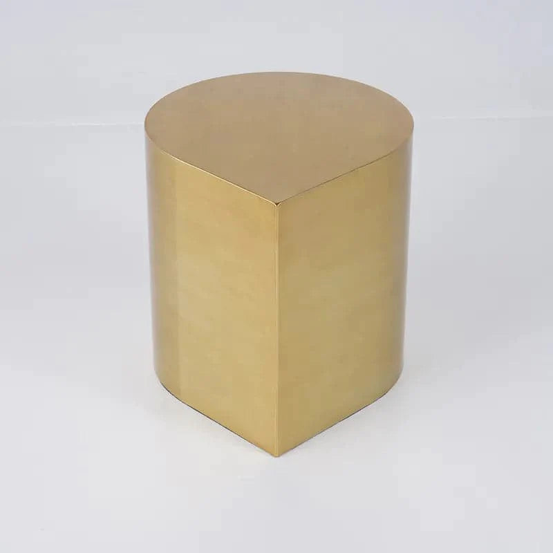 Modern Metal Side Table in Water Drop Design End Table in Brushed Gold Single Piece