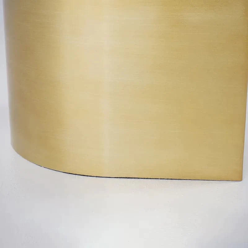 Modern Metal Side Table in Water Drop Design End Table in Brushed Gold Single Piece