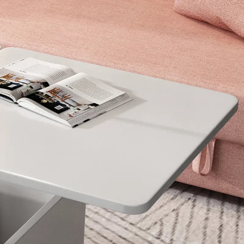 Modern Multi-functional Coffee Table Extendable with Storage & Lift Top in White