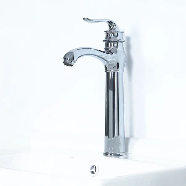 Modern Single Handle Single Hole Bathroom Vessel Sink Faucet in Polished Chrome