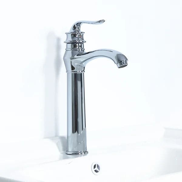 Modern Single Handle Single Hole Bathroom Vessel Sink Faucet in Polished Chrome