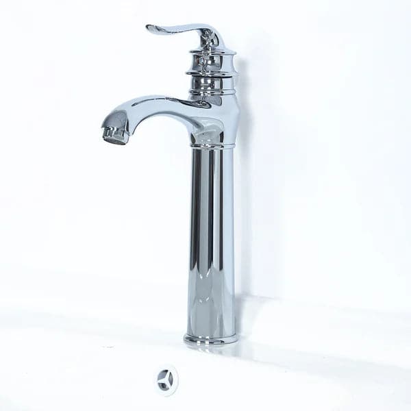 Modern Single Handle Single Hole Bathroom Vessel Sink Faucet in Polished Chrome