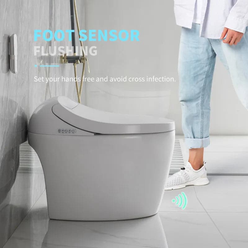 Modern Smart One-Piece Toilet & Bidet Foot Induction & Automatic Flushing with Seat