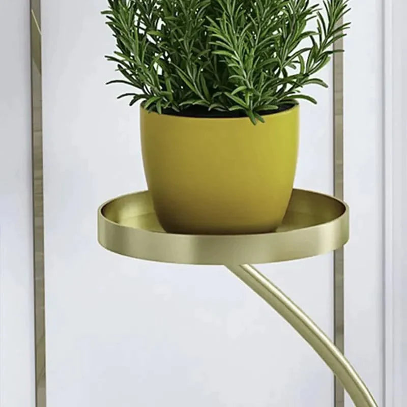 Modern Tall Metal Plant Stand Indoor 3 Tier Corner Planter in Gold