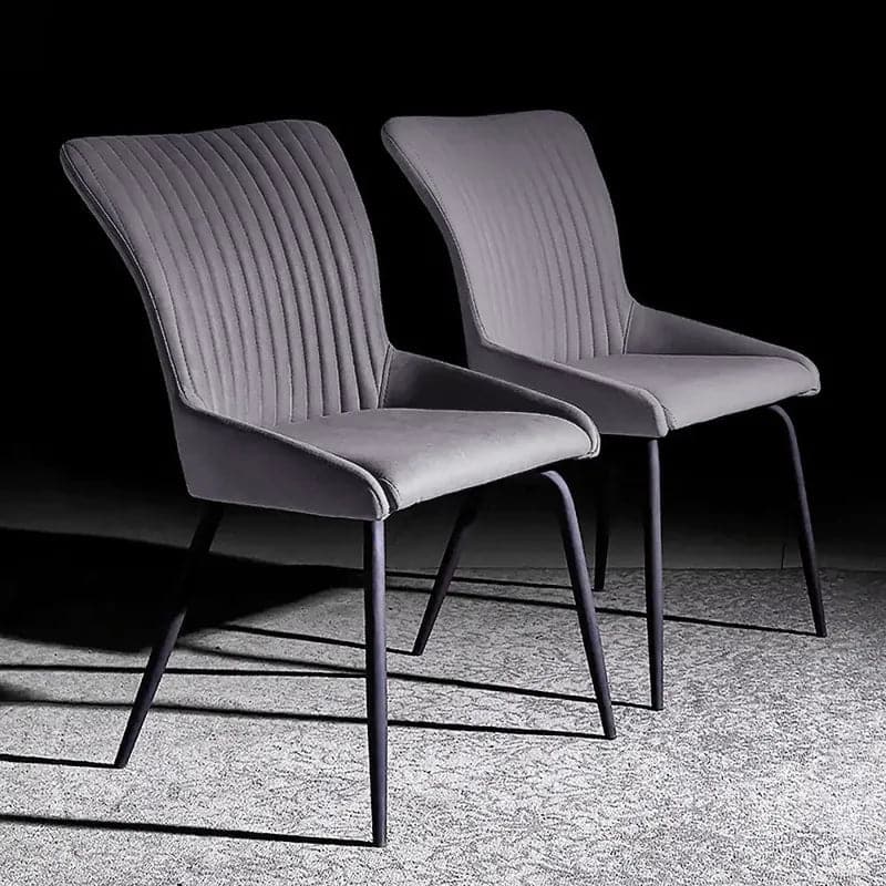 Modern Upholstered Dining Chair Dining Room Chair (Set of 2) in Gray