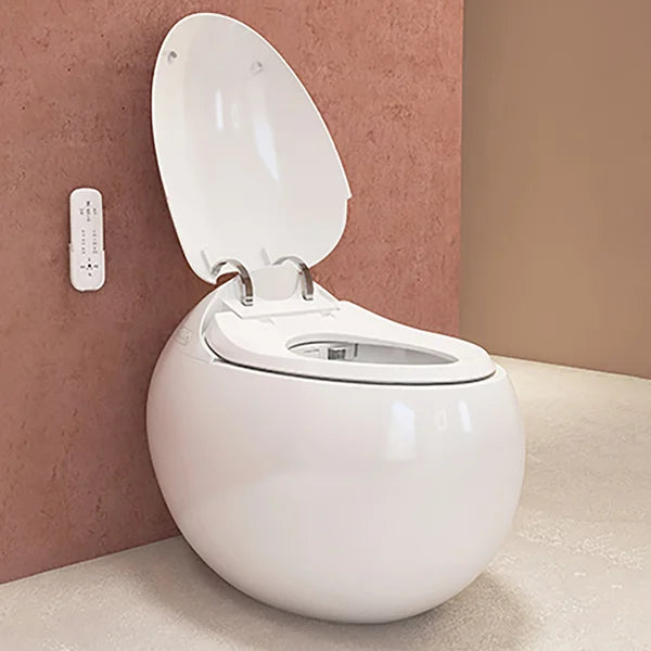 Modern White Egg-Shaped Smart Toilet with High Version